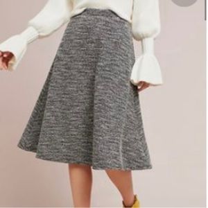 Anthropologie Isla Maude XL Metallic Tweed Skirt